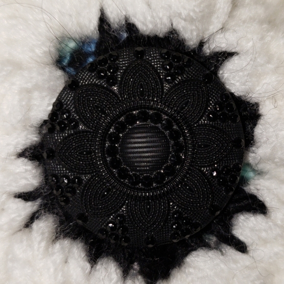 HeadBand HandMade with Flower and Button - Picture 5 of 7